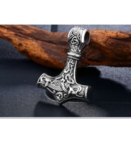 Paslanmaz  Çelik İskandinav Thor Viking Kolye