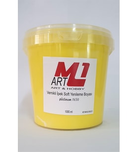 M1 ART Civciv Sarısı Su Bazlı Vernikli Yenileme Boyası 1000.ml-Mobilya,cam,mermer,beyaz eşya,fayans,seramik,parke