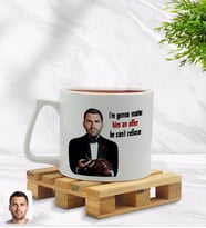 BK Gift Kişiye Özel Baba Godfather Karikatürlü Middle Beyaz Kupa Bardak Model 07