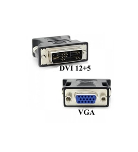 Dvı-vga Dönüştürücü (DVI-I ERKEK - VGA DİŞİ) 12 5 (Siyah)