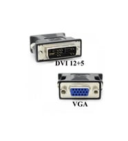Dvı-vga Dönüştürücü (DVI-I ERKEK - VGA DİŞİ) 12 5 (Siyah)