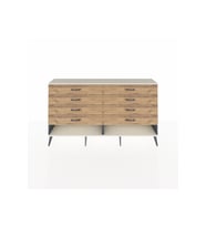 Arges Konsol 8 Çekmeceli  176x30x99 Antrasit-Aytaşı/Çam