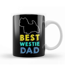 Best Westie Dad West Highland White Terrier Father Owner Kupa Bardak Porselen