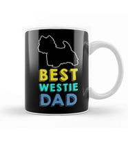 Best Westie Dad West Highland White Terrier Father Owner Kupa Bardak Porselen