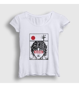 Presmono Kadın Beyaz Anime Hanma Baki T-Shirt 319323tt