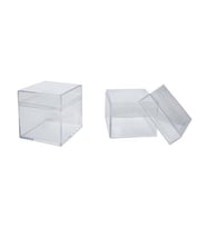 Kutu Kare Model Mika 5X5X5 CM Şefafaf (12 Adet)