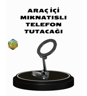 360° Dönebilen Katlanır Manyetik Araç Telefon Tutucu – MagSafe Uyumlu Kompakt ve Şık Tasarım