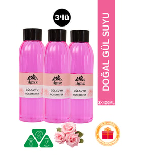 Klasik Gül Suyu 3'lü Eko Paket 400 Ml - Ferahlatıcı ve Canlandırıcı Bakım