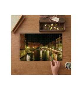 Venedik Gece Manzarası Tasarımı 240 parça Ahşap Puzzle Ahşap Kutuda MP01538