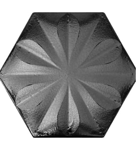 Armada Çini 15x17 Cm Çiçekli Mat Metalik Altıgen Seramik