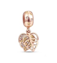 Nur Silver Rose Yaprak Gümüş Charm NUR-BL12444