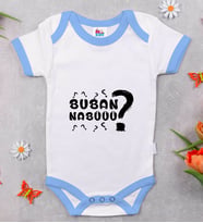 BK Kids Buban Nabüüü Tasarımlı Mavi Bebek Body Zıbın-1
