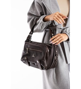 Kadın Postacı Çanta Çapraz Askılı Vegan Deri Omuz Çantası 32*22 Cm Suni Deri Mega Bag