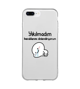 Iphone 7 PLUS - 8 PLUS Uyumlu Yıkılmadım Tasarımlı Şeffaf Telefon Kılıfı