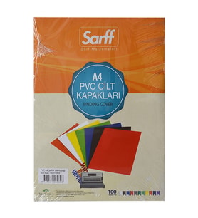 Sarff Cilt Kapağı Plastik Opak A4 160 MIC Şeffaf 15201003 (Karışık)