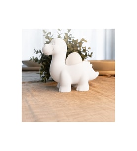 Alvera Dinozor Yumurtalık – 3D Baskı Sevimli Eggosaurus Yumurta Tutucu-Beyaz