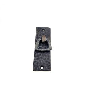 Antika Tarz Dekoratif Pirinç Dik Dövme Mobilya Kulbu - 90x31 Mm, Oksit