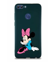 Huawei P Smart Soft Premier Kapak Minnie Mouse-E Tasarımlı Silikon Kılıf - Yeşil (Şeffaf)