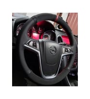 Opel Astra J Kasa Kırmızı Yüzüklü Nokta-nubuk Deri Direksiyon Kılıfı