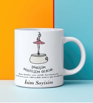 Komik - Esprili Kupa DÖNÜŞÜM MUHTEŞEM OLACAK Tasarımlı İsim Soyisim Yazılı Kişiye Özel Kupa Bardak