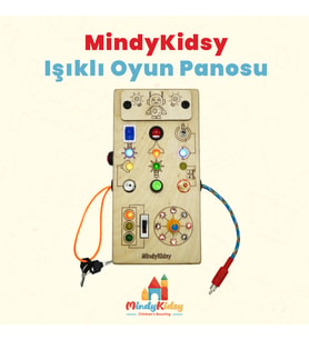 Eğitici Ahşap Montessori Işıklı Oyun Panosu