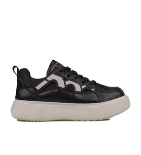 Lufian Siyah Jake Erkek Deri Sneaker