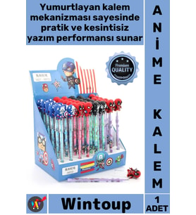 #Kalem Özel Tasarım 17 Cm Çocuk Okul Ofis Ders Not Koleksiyonluk Kahraman Figürlü Yumurtlayan Kalem