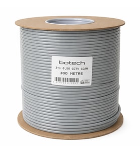Botech 300 Metre 2+1 0.50mm CCA Koaksiyel CCTV Kamera Kablosu
