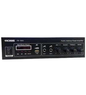 Rose FR-100U - 80 Watt Mixer Amfi (Siyah)