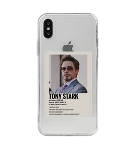 Iphone Xsmax Uyumlu Tony Stark Robert Downey JR. Desenli Şeffaf Telefon Kılıfı