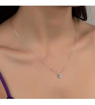 SWAROVSKİ TAŞLI KALP 925 AYAR GÜMÜŞ KOLYE