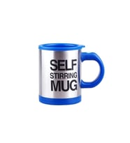 Kendi Kendini Karıştıran Mikser Kupa Termos Bardak; Self Stirring Mug (Mavi)