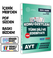 2026 YKS-AYT MEBİ-OGM Türk Dili ve Edebiyatı Pratik Konu Özet Kitabı RENKLİ A4 Boyut BASKI ÜCRETİ