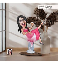BK Gift Kişiye Özel Boss Anne Karikatürlü Büyük Boy Ahşap Biblo-1, Arkadaşa Hediye , Sevgiliye Hediye, Kişiye Özel Biblolar