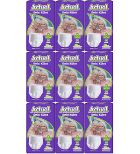 Actual Emici Külot Yetişkin Bezi M - Medium - Orta (Islaklık Göstergeli) 270 Adet