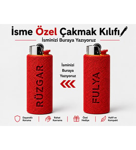 Kişiye Özel İsim Yazılı Çakmak Kılıfı – 3D Baskı Tasarım Çakmak Koruyucu Kılıf