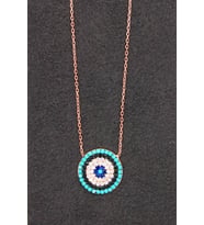 Bella Gloria Sosyete Gözü Rose Gümüş Kolye (TGK0102)
