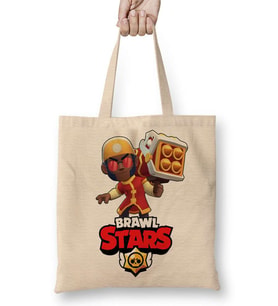 Brawl Stars Aslan Dansçı Brock Bez Çanta Uzun Saplı
