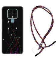 Tecno Camon 16 18P Pova Kılıf Boyun Asklı Rasta Silikon Line Planet 1736