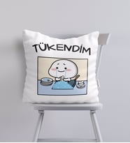 BK Gift Tükendim Tasarımlı Yastık - Model 1