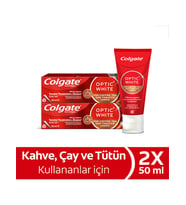 Colgate Optic White Kahve, Çay ve Tütün Kullanıcıları Için Diş Macunu 2 x 50 ml