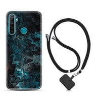 Realme 5i 5 Pro 6i 7 Pro 8 Kılıf Boyun Askılı Silikon Colorful Abstract 1384