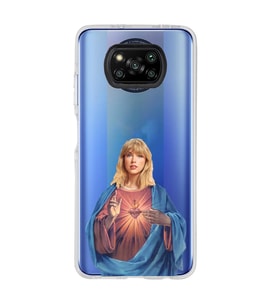 Poco X3 NFC Uyumlu Taylor Swift Desenli Şeffaf Telefon Kılıfı