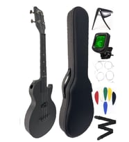 CARBON FİBER UKULELE TAM PROFESYONEL FUL SET MAT SİYAH