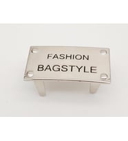 Angel Çanta Aksesuar Fashion Bagstyle Yazılı Plaka Süs Gümüş Renk