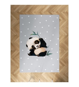 MEKTA HOME BEBEK VE ÇOCUK ODASI Sevimli Panda Desenli Halı