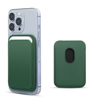 Microsonic Apple iPhone 16 Pro Leather Wallet MagSafe Yeşil (Yeşil)
