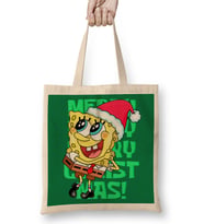 SpongeBob Christmas Süngerbob Bez Çanta Uzun Saplı