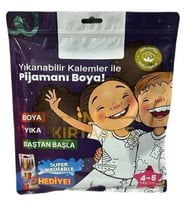 Kalem Hediyeli Boyanabilir Pijama 4-5 Yaş