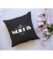 BK Gift Kişiye Özel İsimli Tarihli Premium Kumaş Siyah Kırlent Yastık, Ev Hediyesi, Ev Dekorasyonu, Dekoratif Hediye-15
